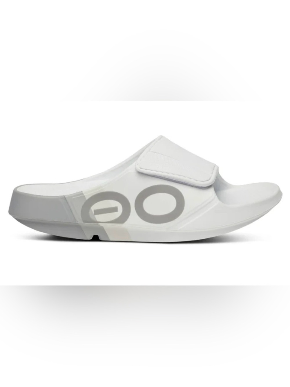 OOfos, OOahh Sport Flex Mens White/Silver Limited Sandal(Men’s 11)
